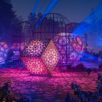 Celestial Shadows by HYBYCOZO lights up the Rose Garden during Enchanted Forest of Light © Kathryn Rapier