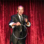 Tom Frank performs the linking rings trick at the Magic Castle. Photo by Taylor Wong